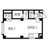 ハーベスト１９B 1DKの間取り