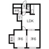 アーバンリシェス 2LDKの間取り