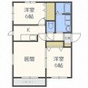 ル・ファール南郷１５ 2LDKの間取り