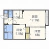 ラレヴ 2LDKの間取り