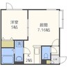 ヴェローチェ 1LDKの間取り