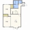 ピーナッツ厚別 2LDKの間取り