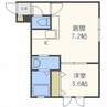 グラマラス 1LDKの間取り