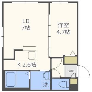 間取り図 Ｒｉｔｚ　ＧＲＡＮＤＥ厚別中央