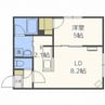 ブリス新さっぽろ 1LDKの間取り
