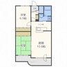 グランコート上野幌 2LDKの間取り