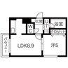 コンダクト南郷 1LDKの間取り