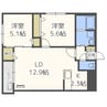 GRACE本通 2LDKの間取り