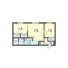 カトレア南郷Ⅱ 2LDKの間取り
