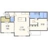 カレラ新さっぽろ 2LDKの間取り
