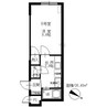 サクシーズ北野 1Kの間取り