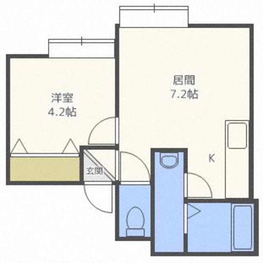 間取図 ＦＬＡＴ・Ｊ白石本通Ｂ棟