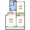 フォレストヒルズ南郷 2LDKの間取り