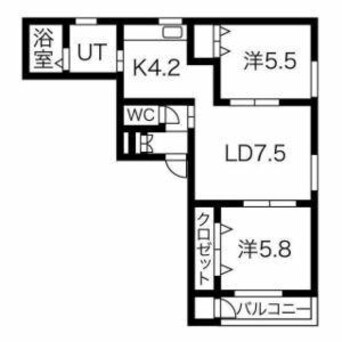 間取図 ルーミナス発寒