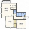 ファミリーコート新札幌 2LDKの間取り