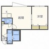 コートブランシェ厚別 1LDKの間取り