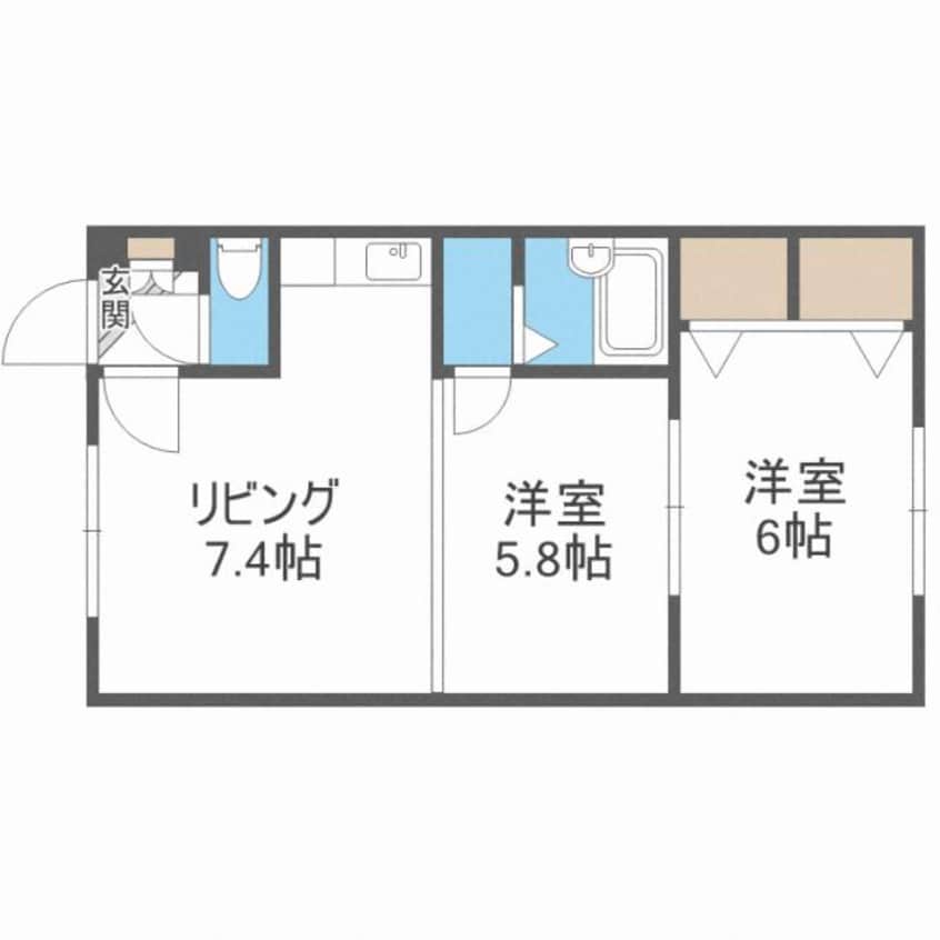 間取図 リラA・B