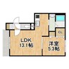 パインハート本郷 1LDKの間取り