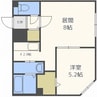 シャルール 1LDKの間取り