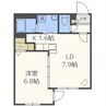 Dolce Atsubetsu 1LDKの間取り
