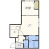 アルファー厚別中央 1LDKの間取り