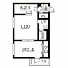 ラグジースペース東北通 1LDKの間取り