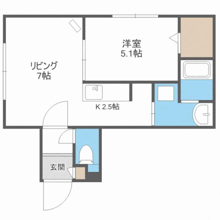 間取図 グランメール南郷通16