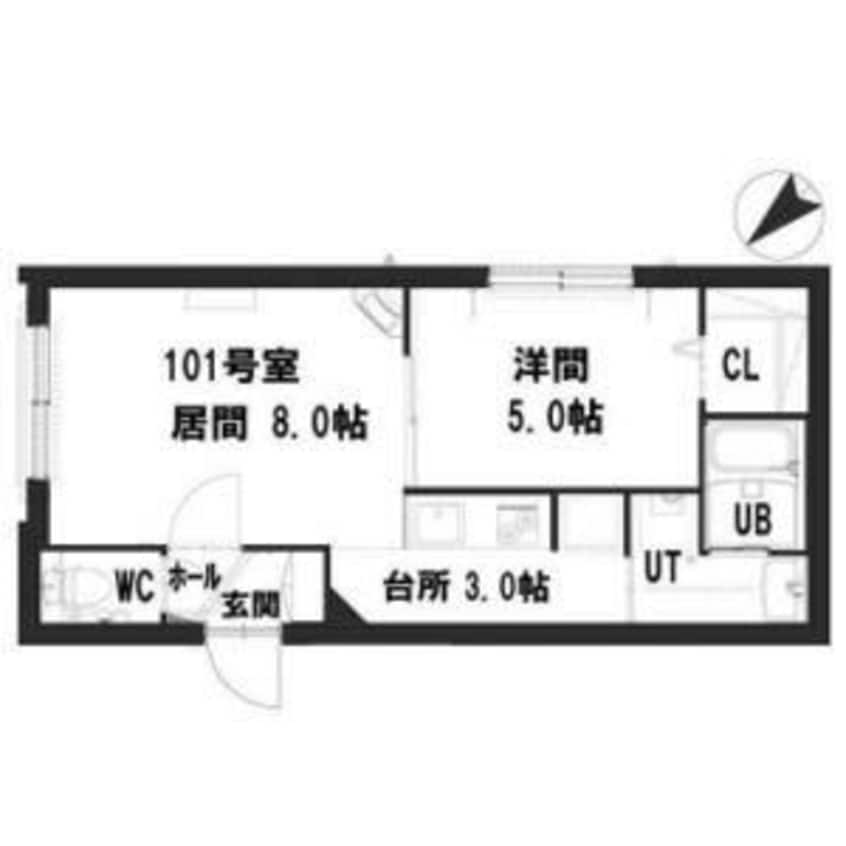 間取図 グランメール南郷通16