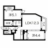 サリーレ新札幌Ｂ棟 2LDKの間取り