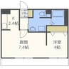 ＬＥＥ厚別中央 1LDKの間取り