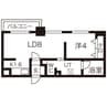 ＬＥＥ厚別中央 1LDKの間取り