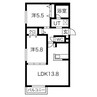 オルセー厚別東 2LDKの間取り
