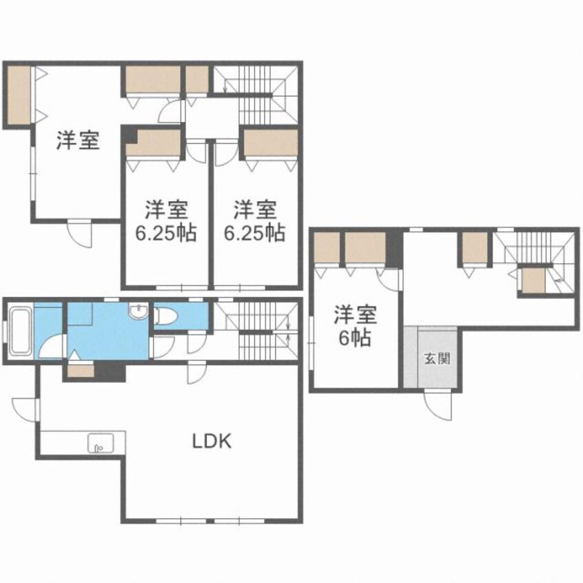 間取図 厚別東4条1丁目戸建