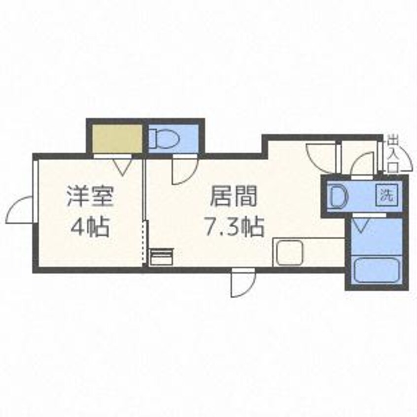 間取図 フラットＪ白石本通Ａ棟