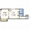 セレーナ南郷 1LDKの間取り