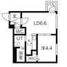 ラグジースペース栄通１２ 1LDKの間取り