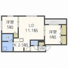 イーシティ栄通 2LDKの間取り