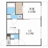 ラピスブラオ厚別中央 1LDKの間取り