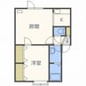 グリーンヒル上野幌 1LDKの間取り