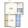グリーンヒル上野幌 1LDKの間取り