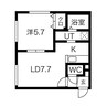 ライズ１８ 1LDKの間取り