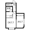 ハピネス２１ 1DKの間取り
