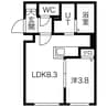 モア南郷 1LDKの間取り