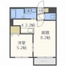 ラプワール 1LDKの間取り