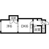カサデ南郷 1LDKの間取り