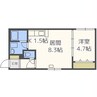 Ｖｅｎｔ　Ｖｅｒｔ（ヴァン　ヴェール） 1LDKの間取り