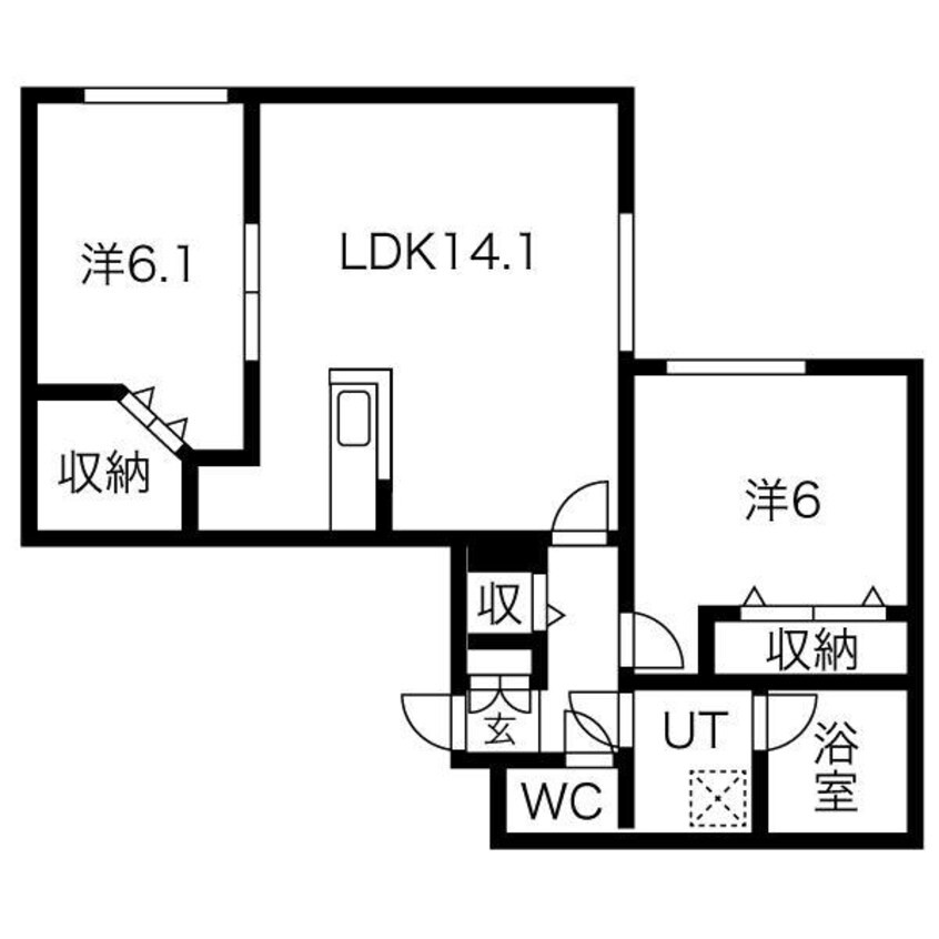 間取図 ラグジースペース厚別