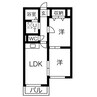 ラークヒルズマンション 2LDKの間取り