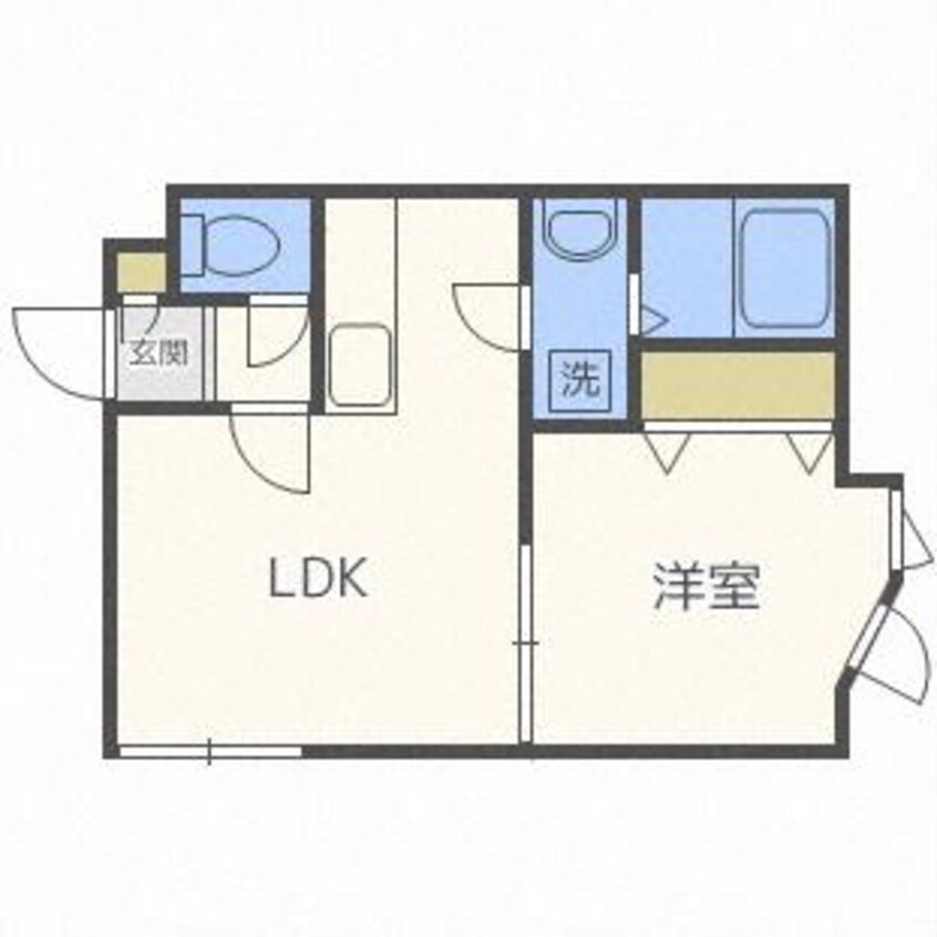 間取図 ブレッシング札幌白石Ⅱ
