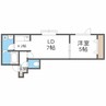 ガーネット白石 1LDKの間取り